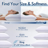 Pillows King Size Set of 2, Soft Hotel Quality Bed Pillows for Stomach