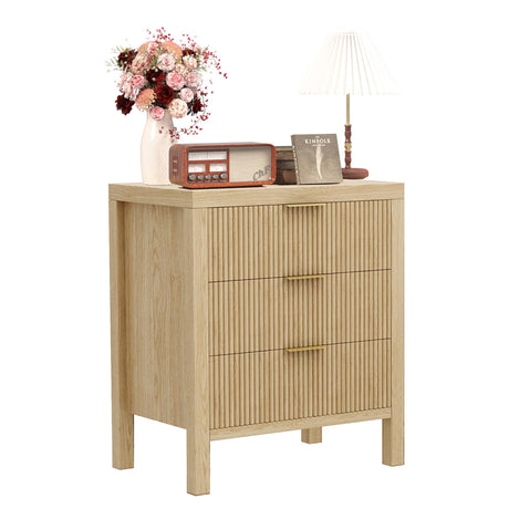 Nightstand, Small Nightstand for Bedroom, Modern Bedside Table with Wooden Frame