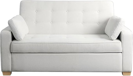 Ainsley Queen Size Convertible Sofa Bed, Light Grey