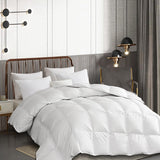 Goose Down Fiber Cotton Comforter Queen Size, Duvet Insert Queen, Ultra-Soft 1cm