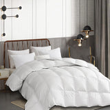 Goose Down Fiber Comforter Twin Size All Seasons Duvet Insert