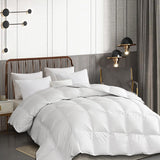 Goose Down Fiber Cotton Comforter Queen Size, Duvet Insert Queen, Ultra-Soft 1cm