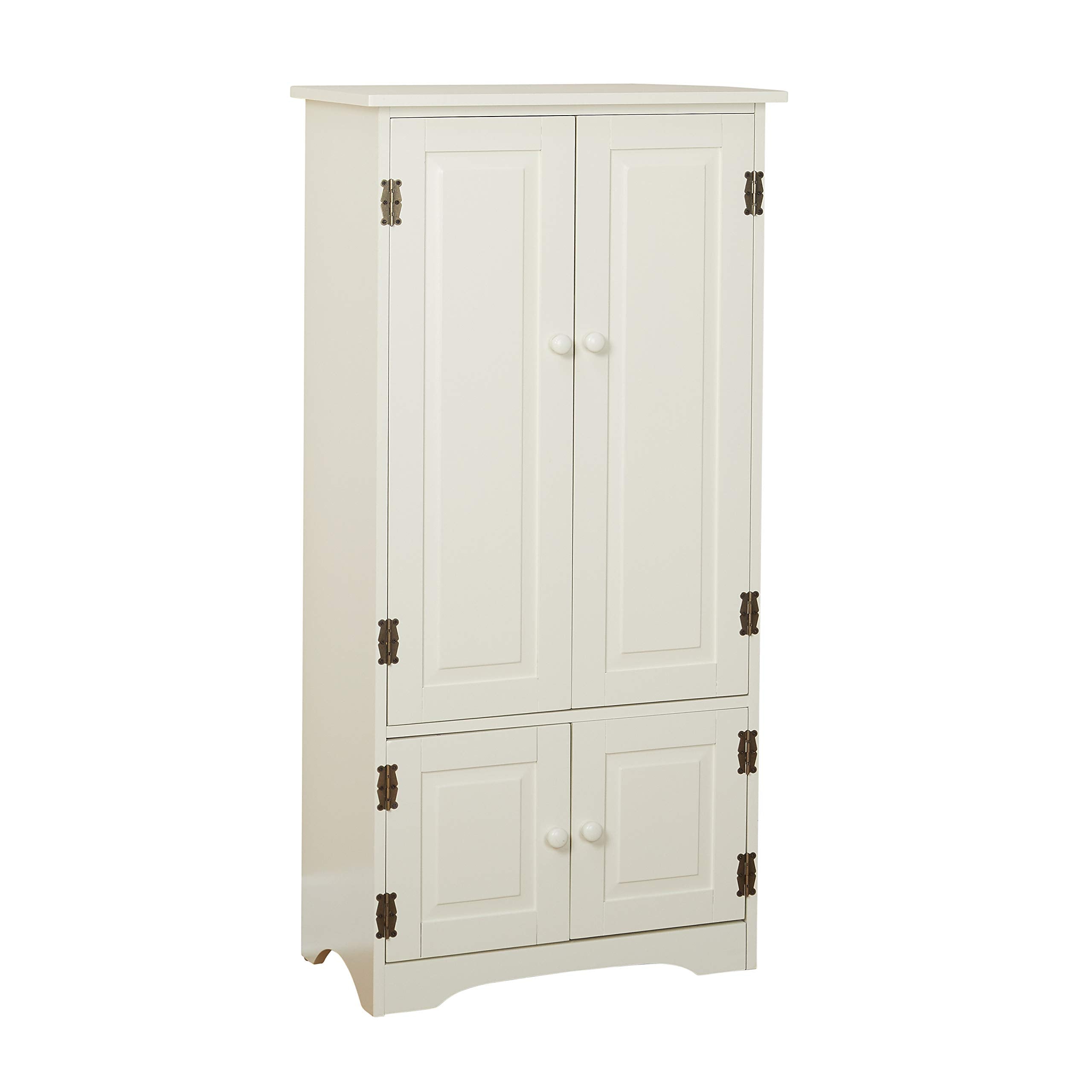 Systems Tall Storage Cabinet with 2 Adjustable Top Shelves and 1 Bottom Shelf, Declutter