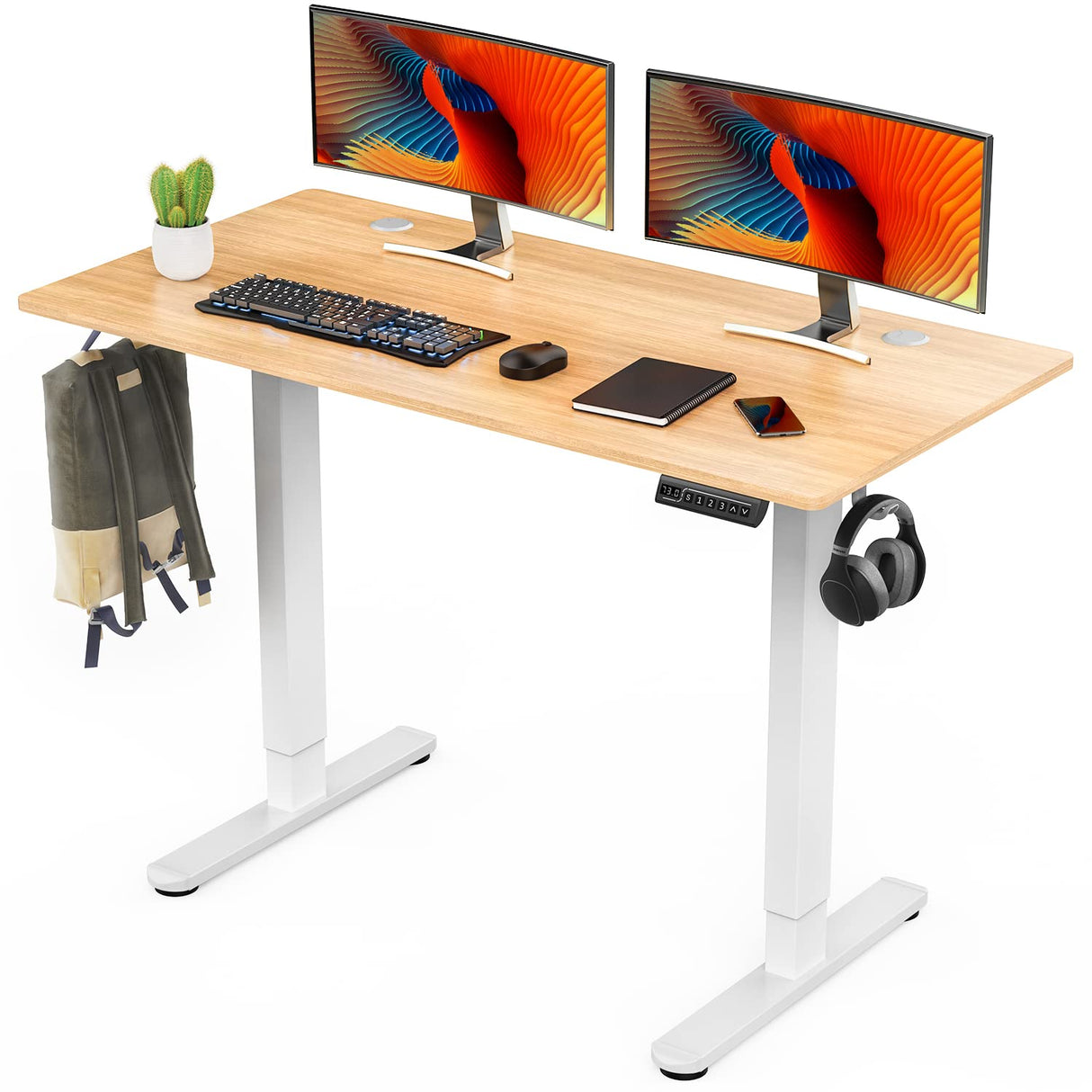 Electric Standing Desk,48 x 24in Adjustable Height Electric Stand up Desk Standing Computer Desk