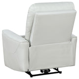 Greenfield Upholstered Power Recliner Chair Ivory