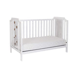 Celeste 3 in 1 Convertible Island Crib, Wood and Acrylic, White