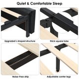 Queen Upholstered Bed Frame with Storage - 54" Tufted Headboard