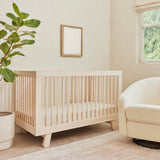 Hudson 3-in-1 Convertible Crib with Toddler Bed Conversion Kit in Washed Natural,