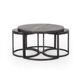 Roberta Coffee Table Set, Gray, Pewter