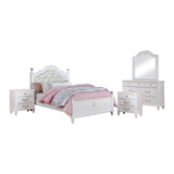 Kamm Traditional Wood 5-Piece Twin Bedroom Set, Box Spring Required, White