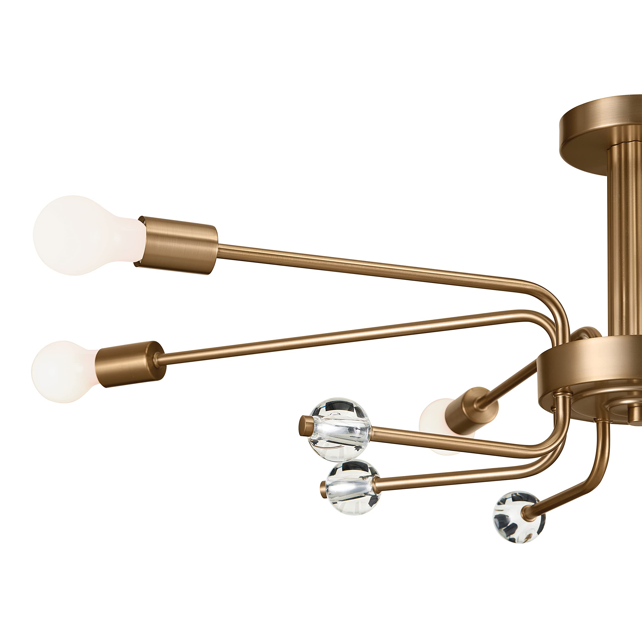 Ocala 52602CPZ Flush Mount 6- Light 41.25˝ with Clear Crystal in Champagne Bronze