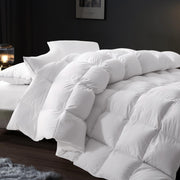 Feather Comforter Queen Size, Fluffy Cotton Duvet Insert Queen, Filled with Feather