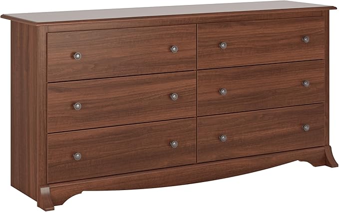 Sonoma Bedroom Furniture: Black Double Dresser for Bedroom, 6-Drawer Wide Chest of Drawers