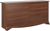 Sonoma Bedroom Furniture: Black Double Dresser for Bedroom, 6-Drawer Wide Chest of Drawers