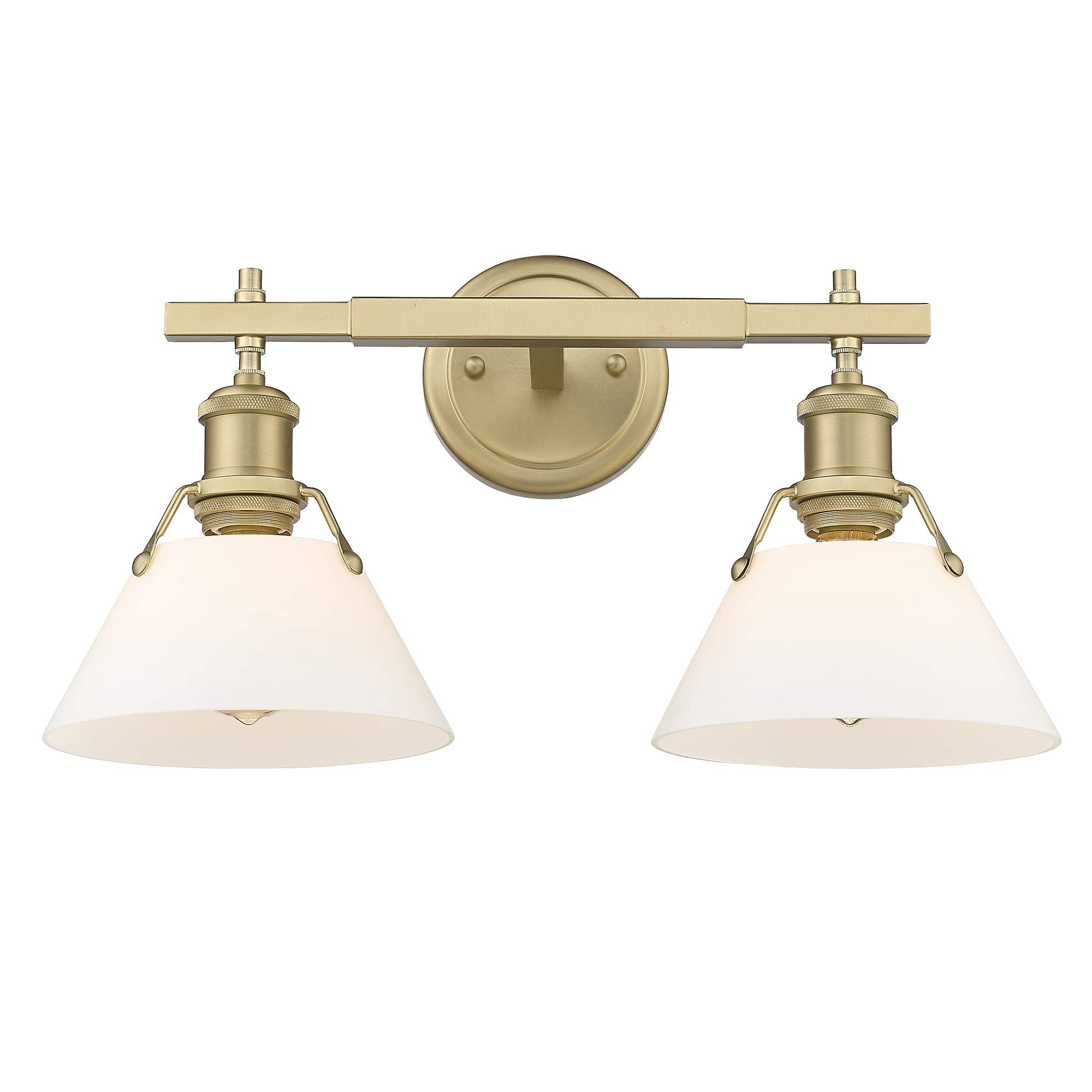 Orwell 2 Light Bath Vanity Brushed Champagne Bronze with Opal Glass Shades