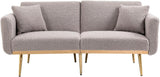 65" Teddy Sofa Couch,Convertible Futon Sofa Bed,Comfy Recliner Couch