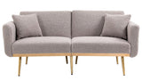 65" Teddy Sofa Couch,Convertible Futon Sofa Bed,Comfy Recliner Couch
