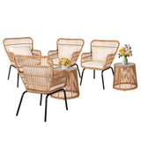 6 Pieces Patio Conversation Furniture Set