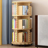 Rotating Bookshelf Floor-to-Ceiling Illustrated Book Storage Shelf Shelves 360 ° Rotating Bookcase