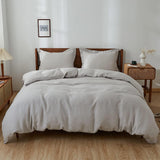 100% Linen Duvet Cover Set, Natural French Flax Linen Duvet Cover Twin Size