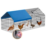 Metal Chicken Coop 86"×40"×39" Chicken Runs for Yard