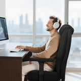 Big and Tall Office Chair 400lbs - Mesh High Back with Footrest