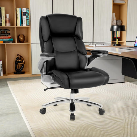 Big and Tall Office Chair 400lbs Adjustable Executive Leather Desk Chair