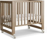EvoNest Baby Crib, 6 in 1 Convertible Mini Crib with Wheels
