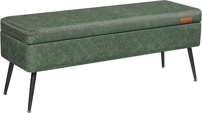 Collection - Storage Ottoman Bench, Entryway Bedroom Bench, 25 Gallons, Synthetic