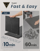 72-Inch TV Stand with Storage - Toolless Assembly Entertainment Center