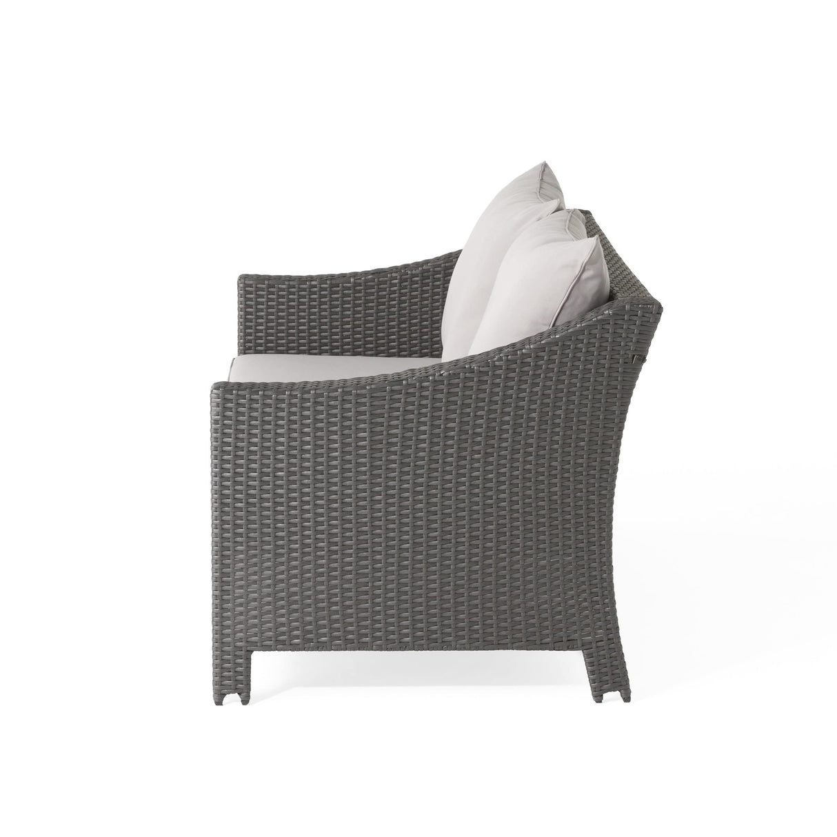 Antibes Outdoor Wicker Loveseat and Table Set