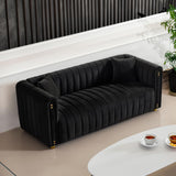 80" Inch Velvet Futon Sofa for Living Room,Mid-Century Upholstered Couch