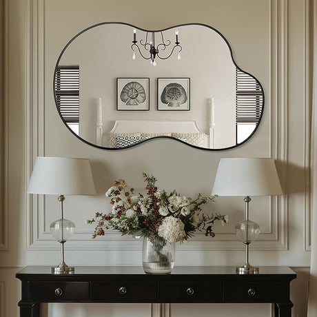 Irregular Wall Mirror 30"x61" Wall Mirror for Wall Mirrors Decorative Asymmetrical Mirror Wall-Mounted