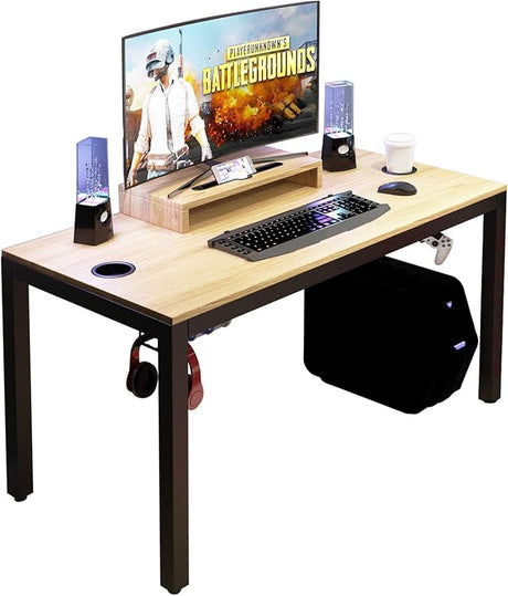 Gaming Desk- 47" All-in-one Gamer Computer Table with Headphone Hook/Cup Holder