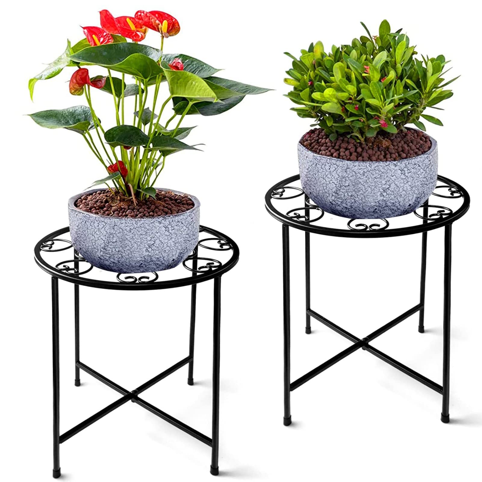 BlossomFrame 15” Tall Metal Plant Stand Set