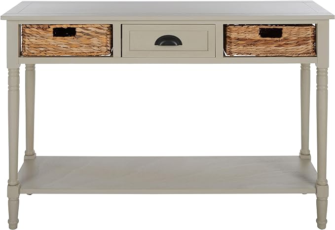 Home Collection Christa Vintage White 3-Drawer Storage Console Table