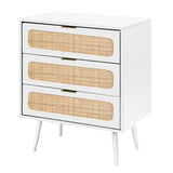 Nightstand Dresser Chest of 3 Drawers, Wood Storage Dresser Cabinet Organizer Unit
