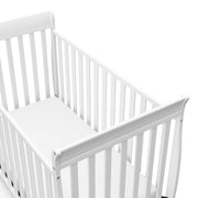 Convertible Crib (White) – GREENGUARD Gold Certified, Converts to Toddler Bed and Daybed, Fits Standard Full-Size Crib Mattress, Classic Crib with Traditional Sleigh Design