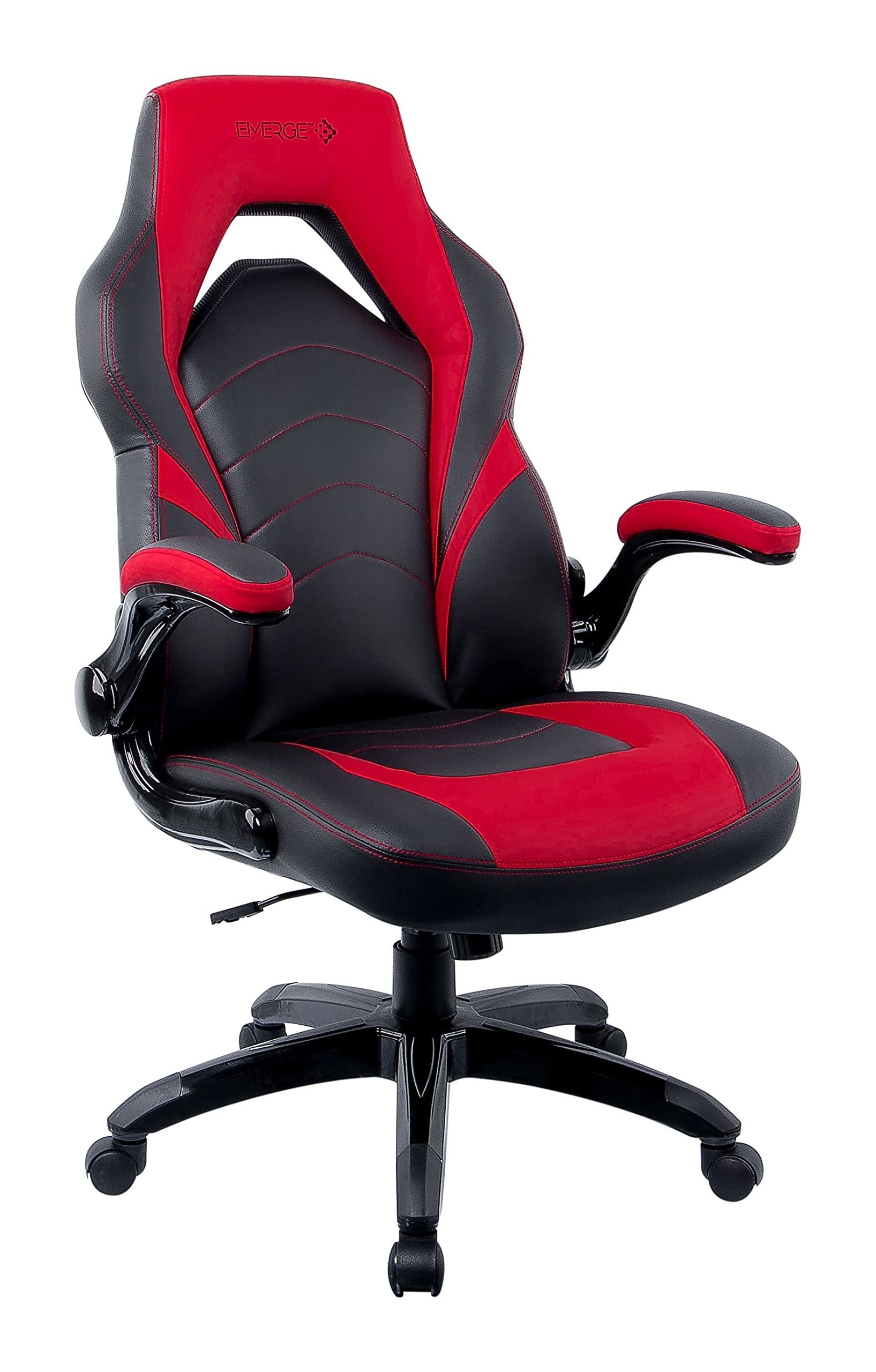 Vortex Bonded Leather Gaming Chair - Black & Red 2-Pack