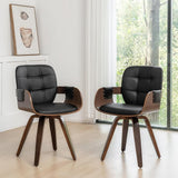 Mid Century Modern Dining Chairs with Arms and Curved Back,Versatile/Conference Room