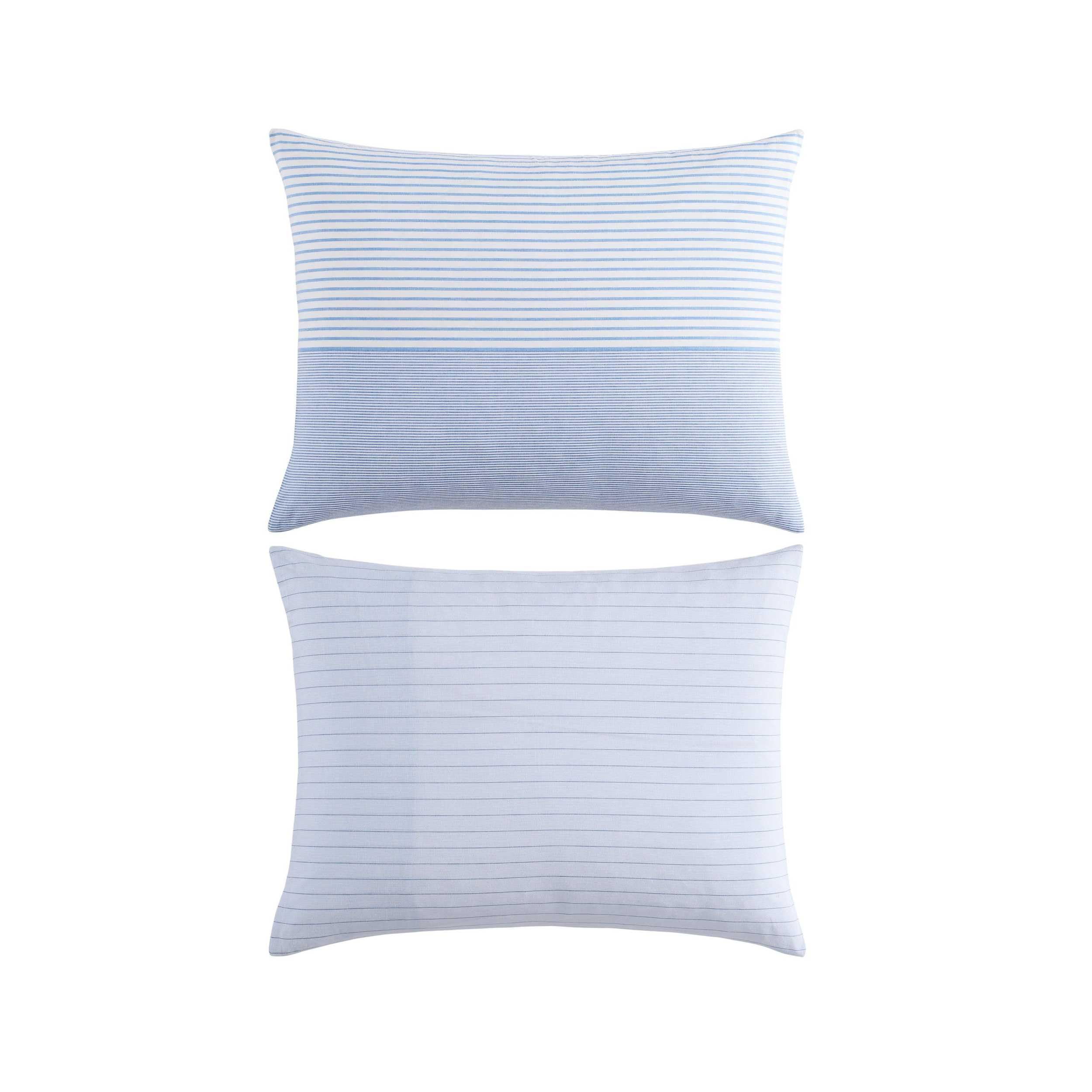 King Comforter Set - Modern Stripe White with Matching Sham