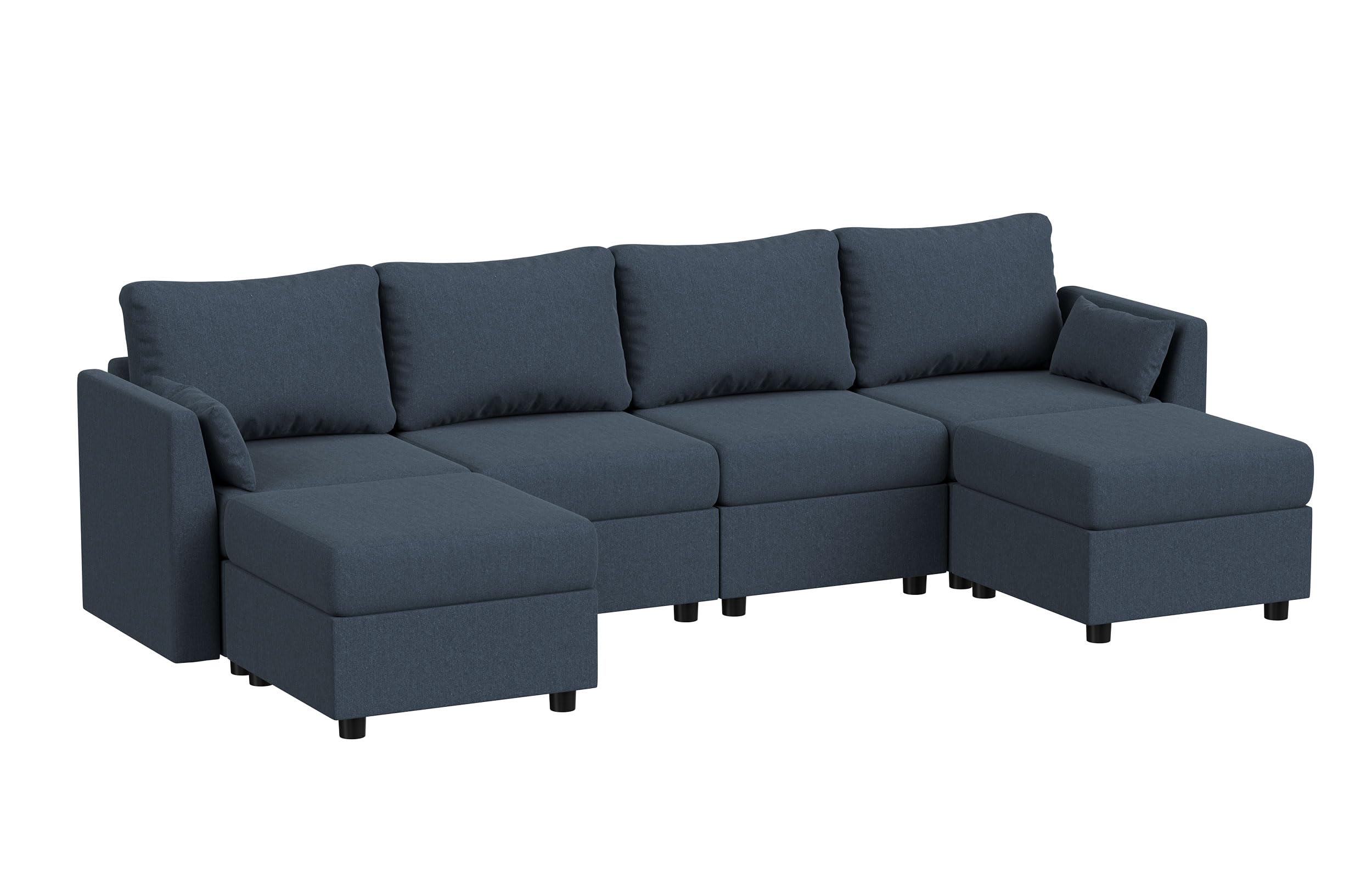 Modular Sectional Sofa, 6 Seat Modular Couch with Storage