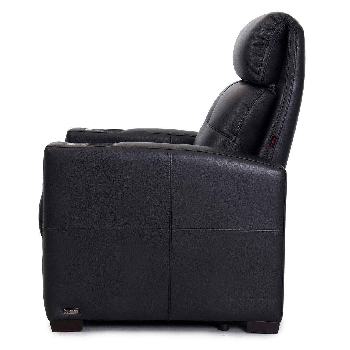 Cloud XS850 Home Theater Chairs - Black Bonded Leather - Manual Recline