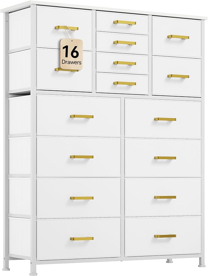 Dresser for Bedroom with 16 Drawers