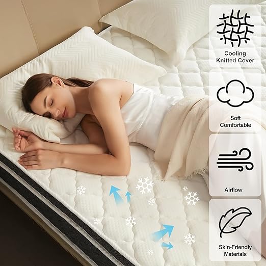 King Mattress 12 Inch Hybrid Mattress in a Box with Gel Memory Foam