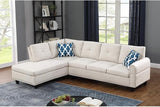 Sophisticated Simplicity Sectional Sofa with Ottoman, Living Room Set