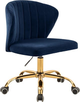 165Navy Finley Collection Modern | Contemporary Velvet Upholstered Swivel and