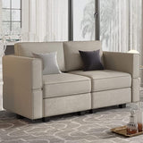 Modular Sectional Sofa with Double Chaise Velvet U Shaped Sofa Reversible Sectional Couch