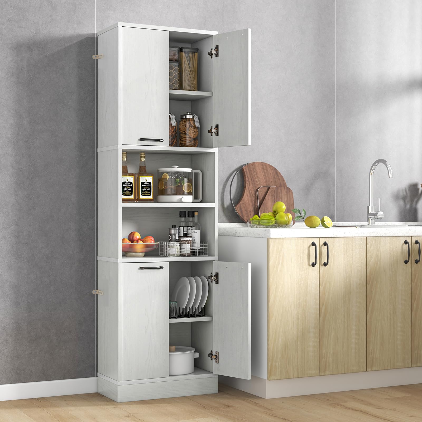 75" Tall Bathroom Storage Cabinet, Bathroom Floor Cabinet
