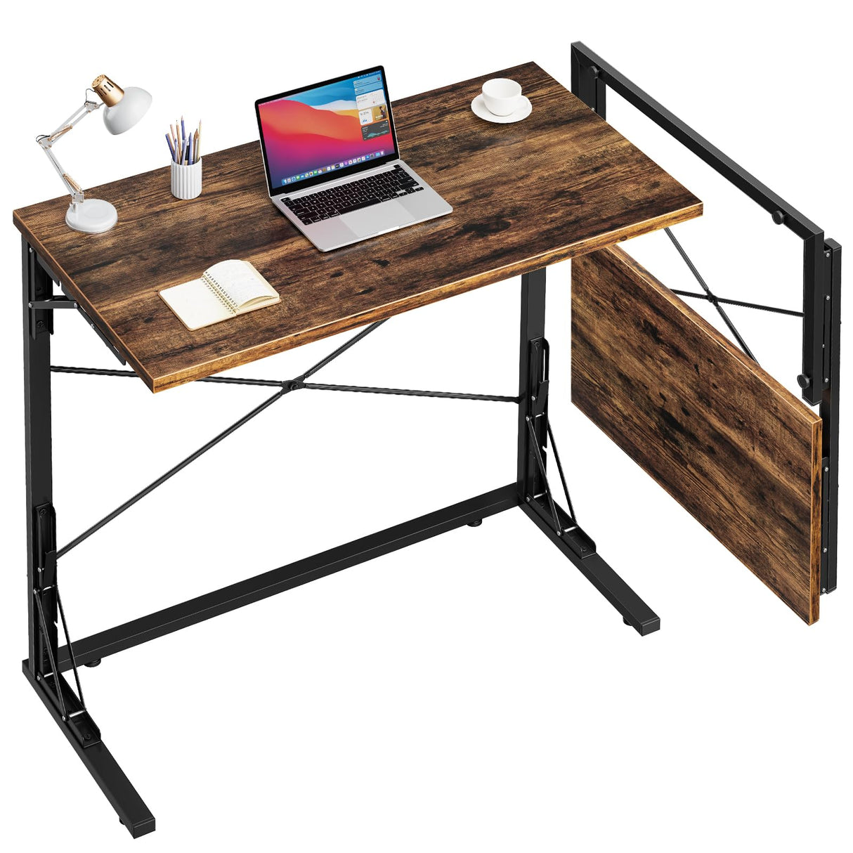 31.5" Folding Desk, Foldable TV Tray Table for Eating on Couch, Extra Large TV Dinner